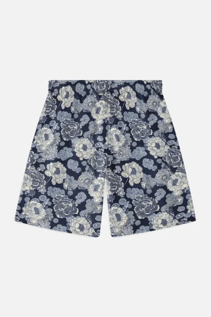 Serenede Blue and white Blossom Shorts (2)