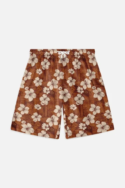 Serenede Vintage Copper Floral Shorts (1)